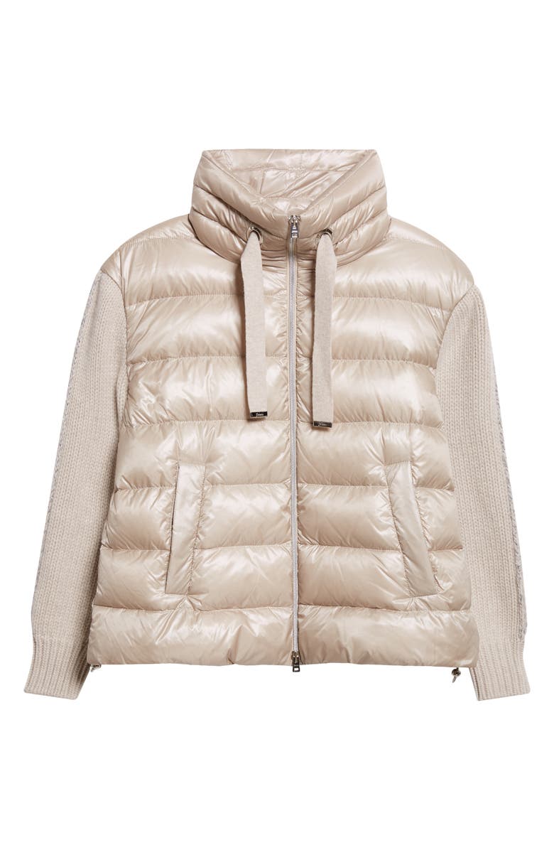 Herno Wool Knit & Ultralight Nylon Puffer Jacket, Alternate, color, Chantilly