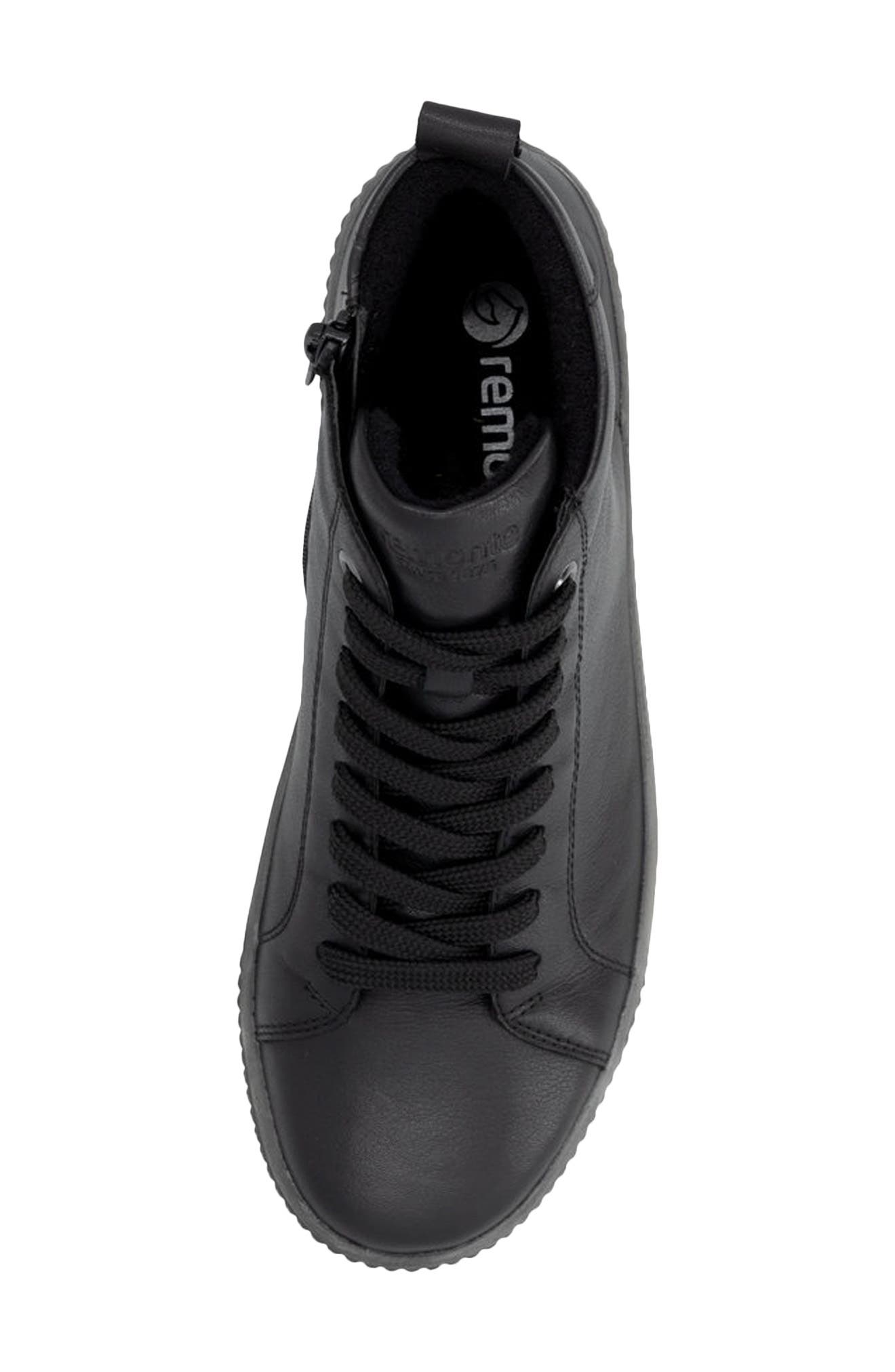 Maditta 82 Leather High Top Sneaker, Alternate, color, BLACK