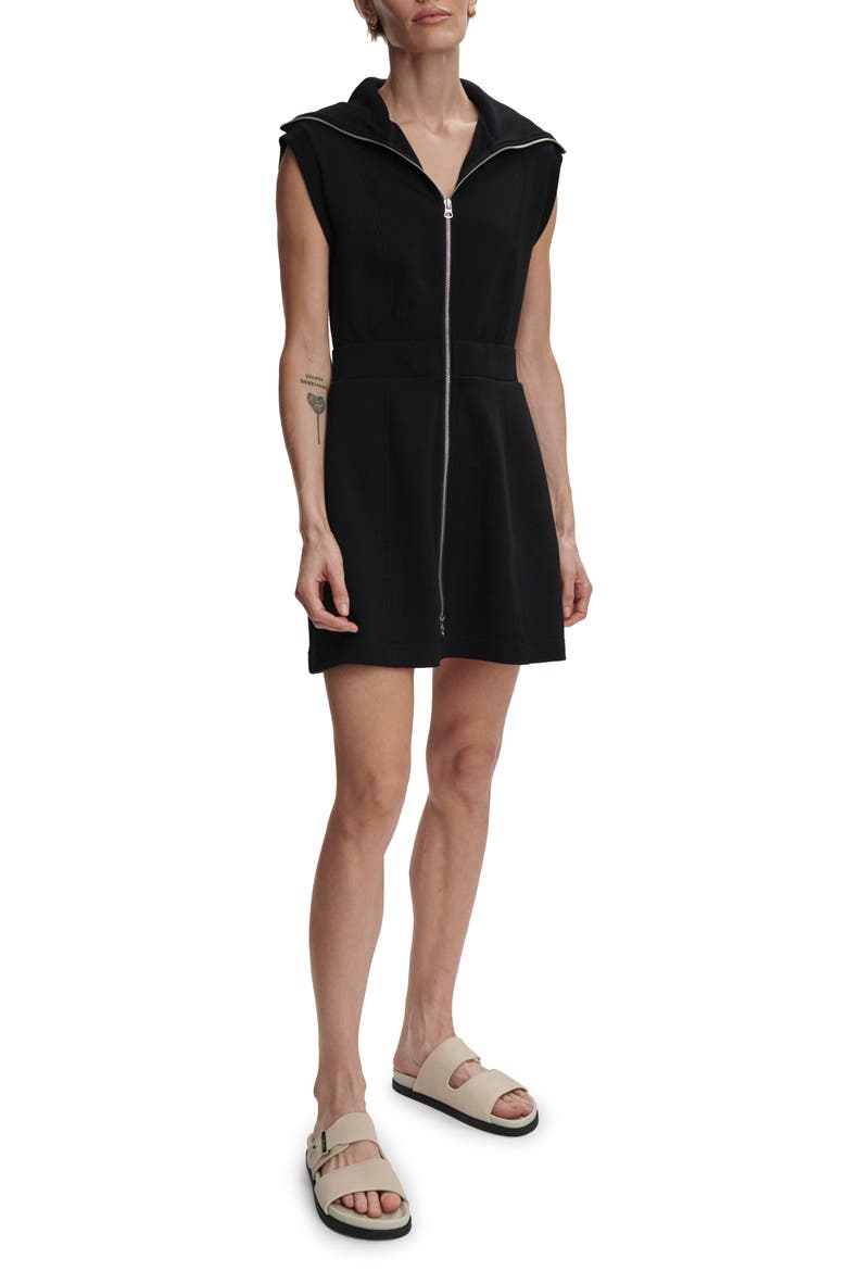 Rebecca Zip Through Minidress, Main, color, BLACK