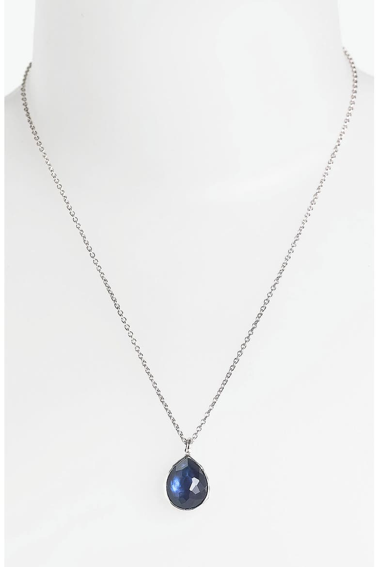 Rock Candy® Mini Teardrop Pendant Necklace, Main, color, ROCK CRYSTAL MOP CAB