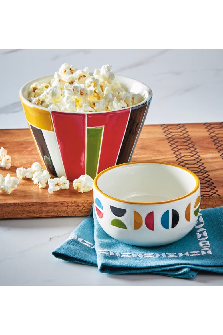 Everyday Knoll Earthenware Dip Bowl Multi 9 oz 4x4x2 in, Alternate, color, Multicolored