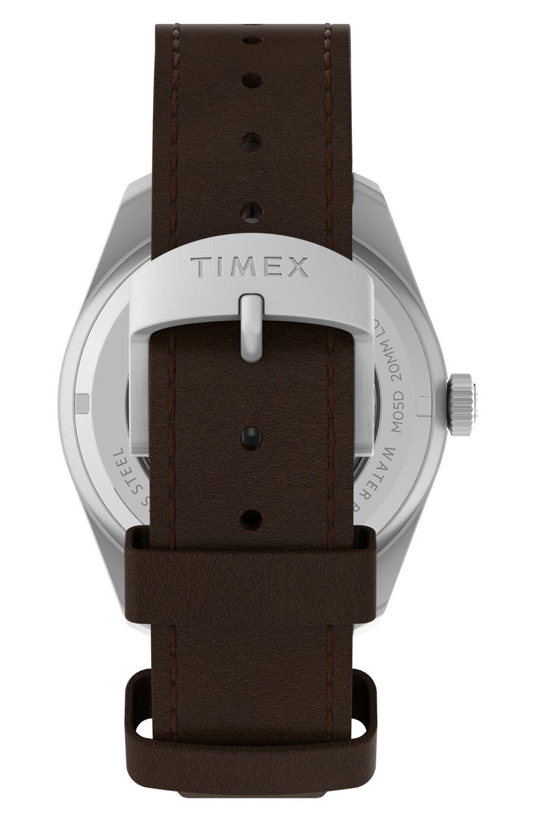 Timex<sup>®</sup> Waterbury Automatic Leather Strap Watch, 40mm, Alternate, color, 