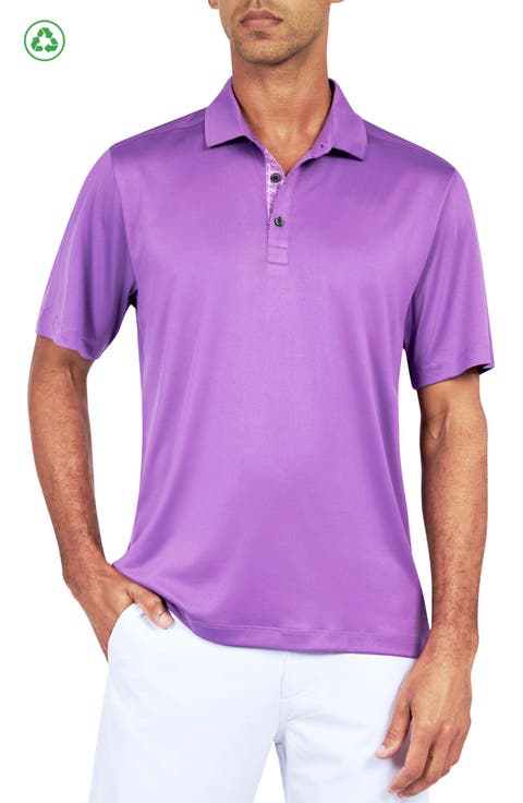 Regular Fit Solid Recycled Performance Golf Polo