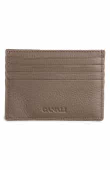 Canali Tumbled Calfskin Card Holder