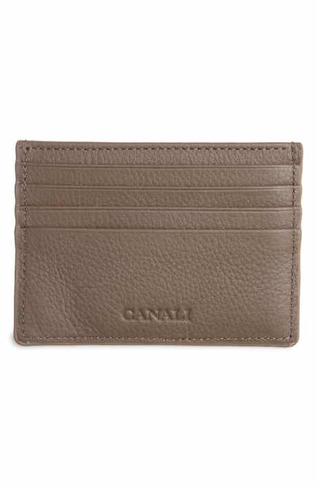 Canali Tumbled Calfskin Card Holder