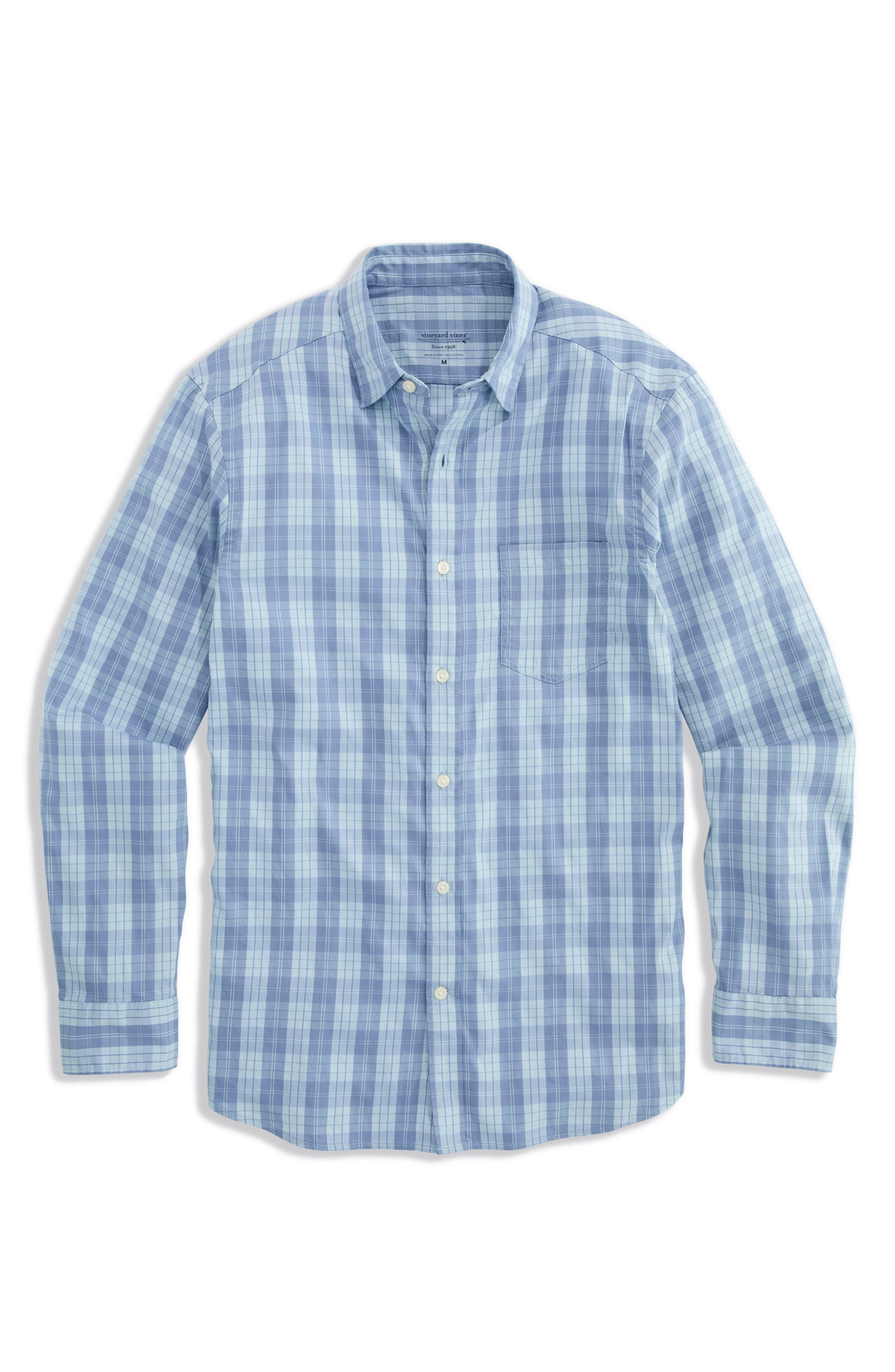 Carysfort Plaid Performance Button-Up Shirt