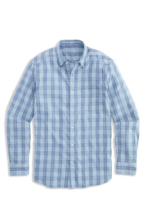 Carysfort Plaid Performance Button-Up Shirt