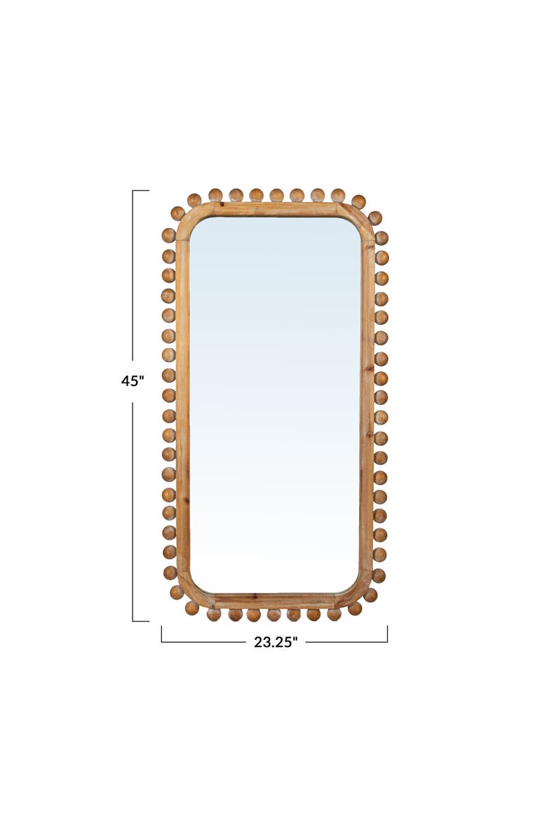 Firwood Boho-Southwestern Rectangular Wall Mirror, Natural, Alternate, color, Natural
