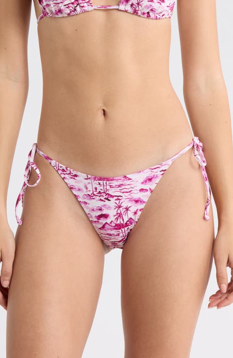 High Cut Side Tie Bikini Bottoms