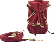 Carlos Falchi Cell Phone Butterfly Suede Leather Bag