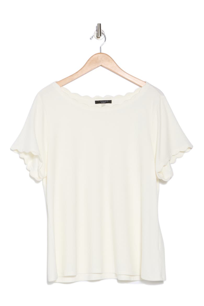 Scallop T-Shirt, Alternate, color, WHITE