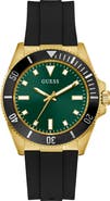 GUESS Cliff Silicone Strap Watch, 41mm