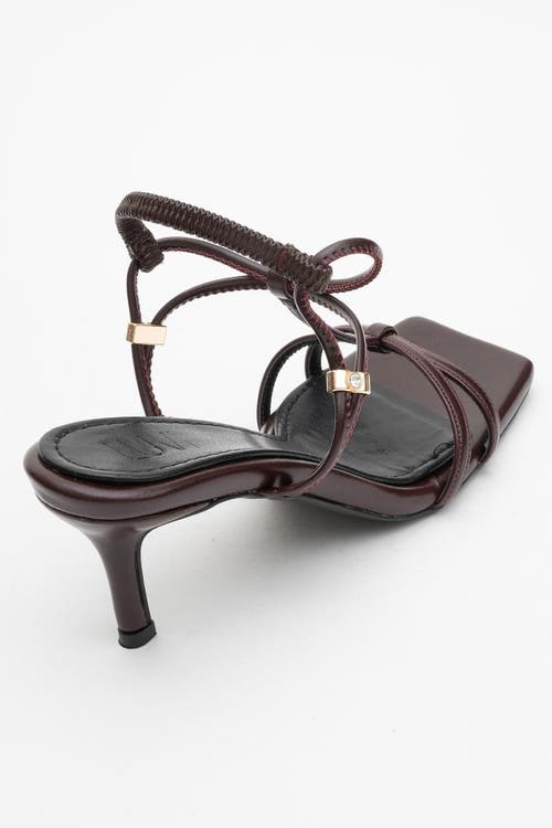 Prologue Shoes Gibson Stiletto Sandal In Burgundy