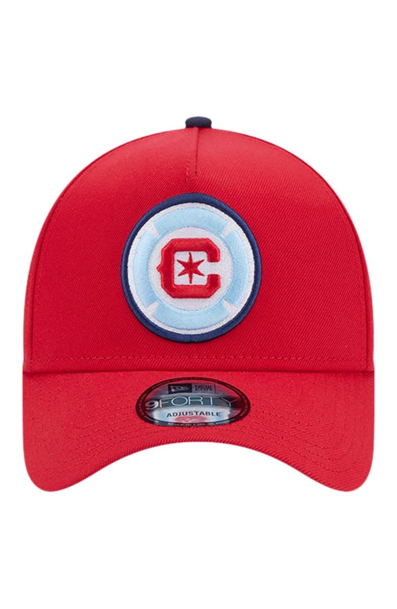 New Era Men's New Era Red Chicago Fire 2024 Kick Off Collection 9FORTY A-Frame Adjustable Hat, Alternate, color,