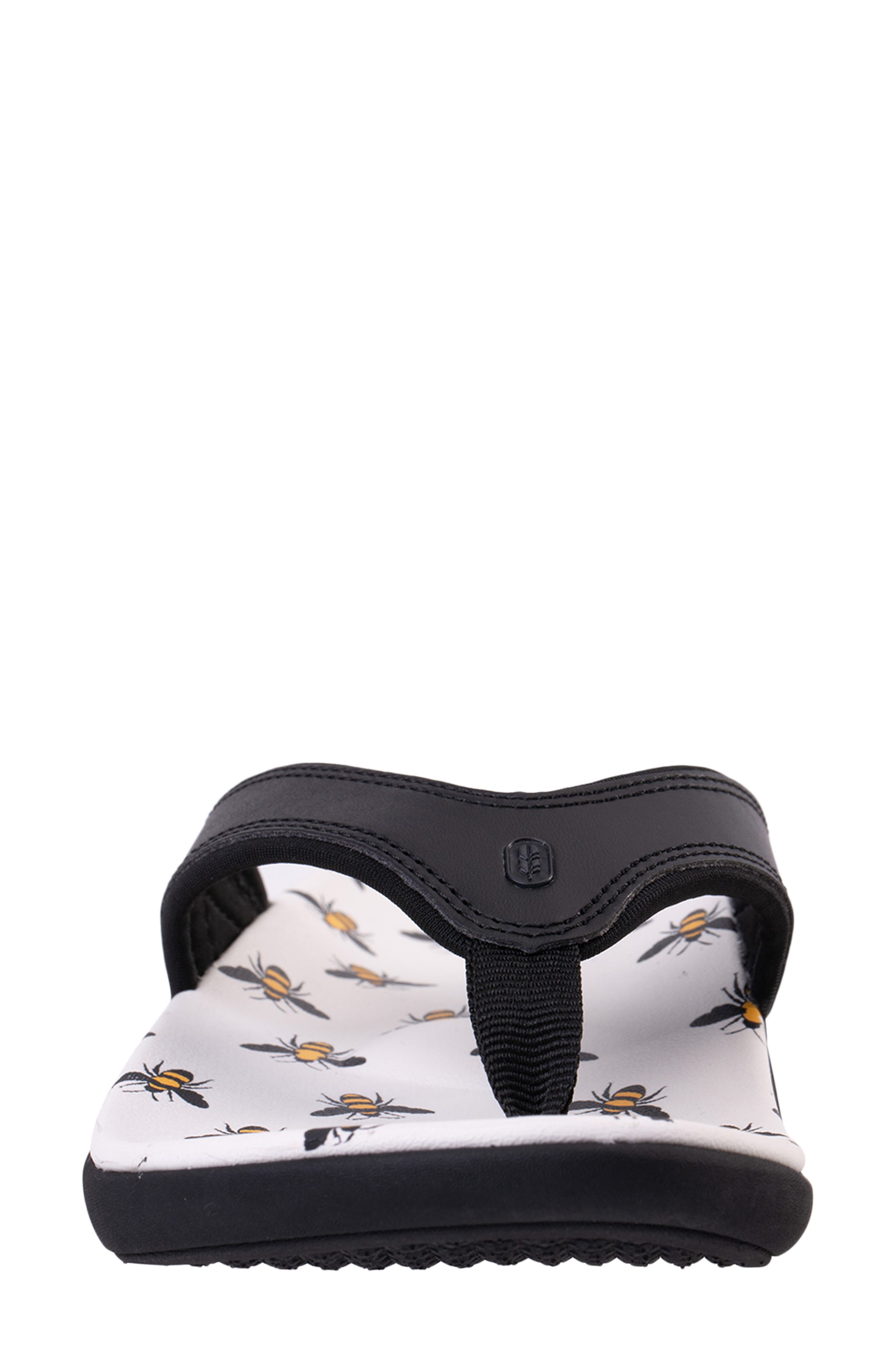 Yumi Critters Flip Flop, Alternate, color, HONEYBEES