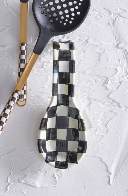 Mackenzie-childs Mackenzie Childs Courtly Check Spoon Rest In Black