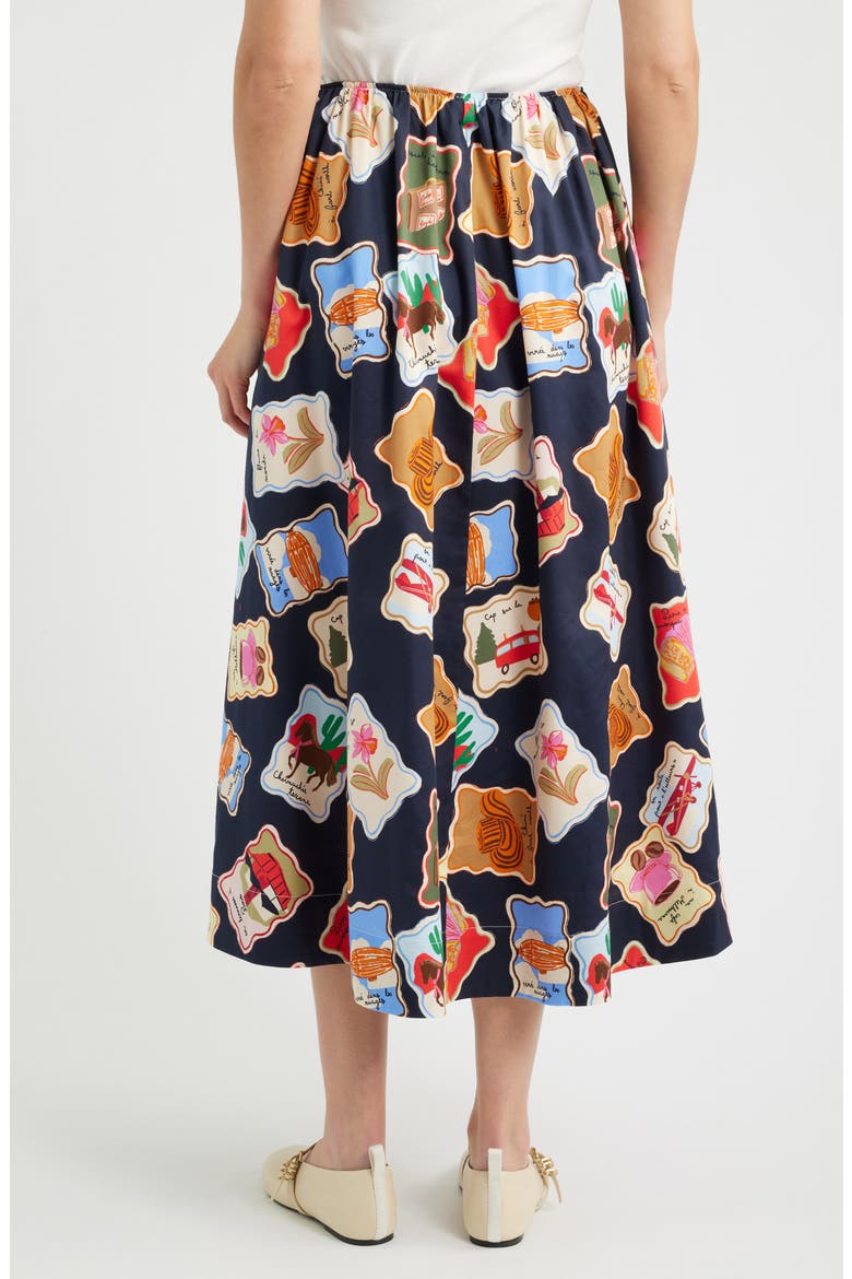 Borth Print Midi Skirt, Alternate, color, TIMBRES PRINT
