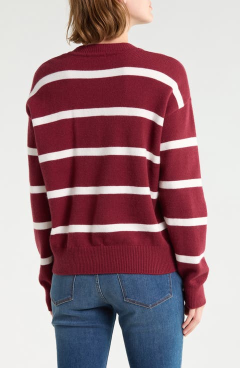 Striped Crewneck Pullover Sweater