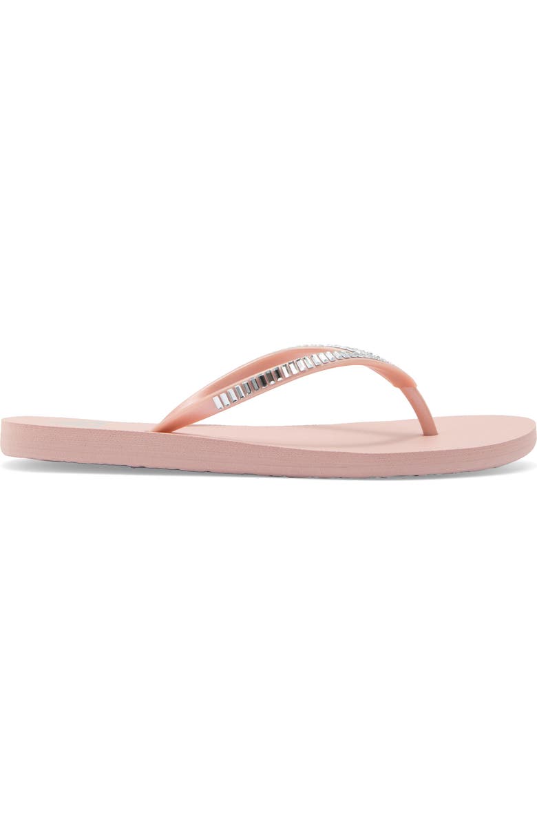 Roxy Bermuda Bling Flip Flop, Alternate, color, Peach