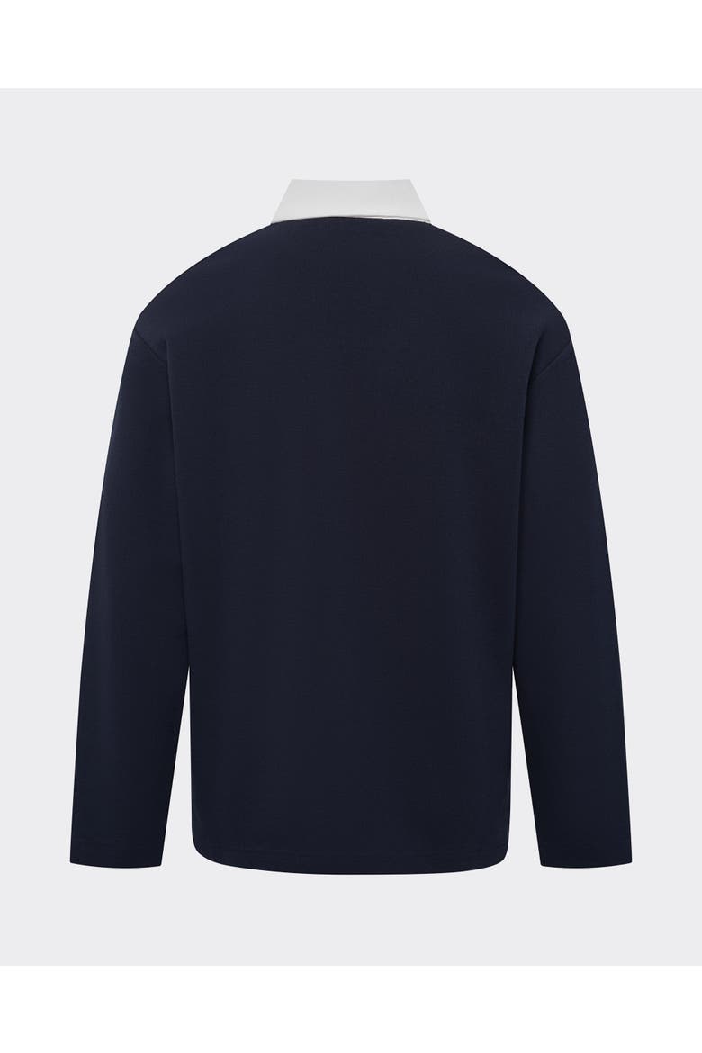 Long-Sleeve Rugby Polo, Alternate, color, Navy