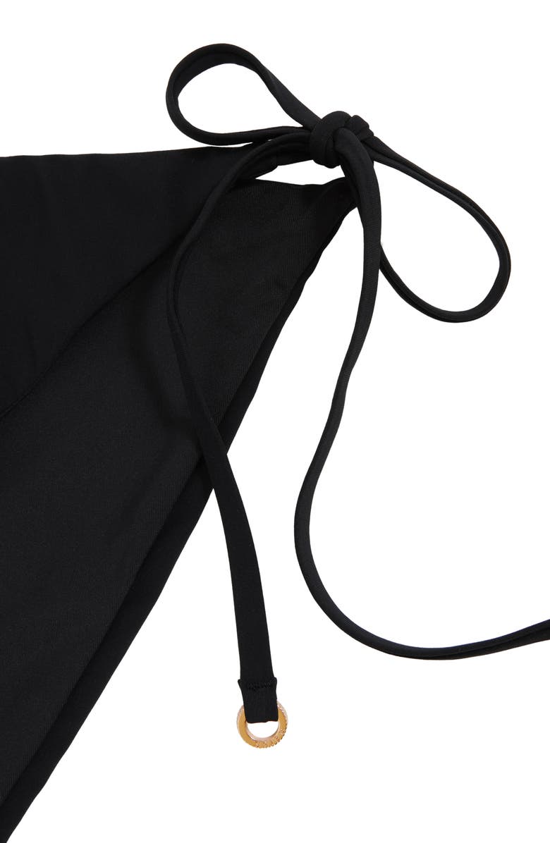 Reiss Riah Side Tie Bikini Bottoms, Alternate, color, Black