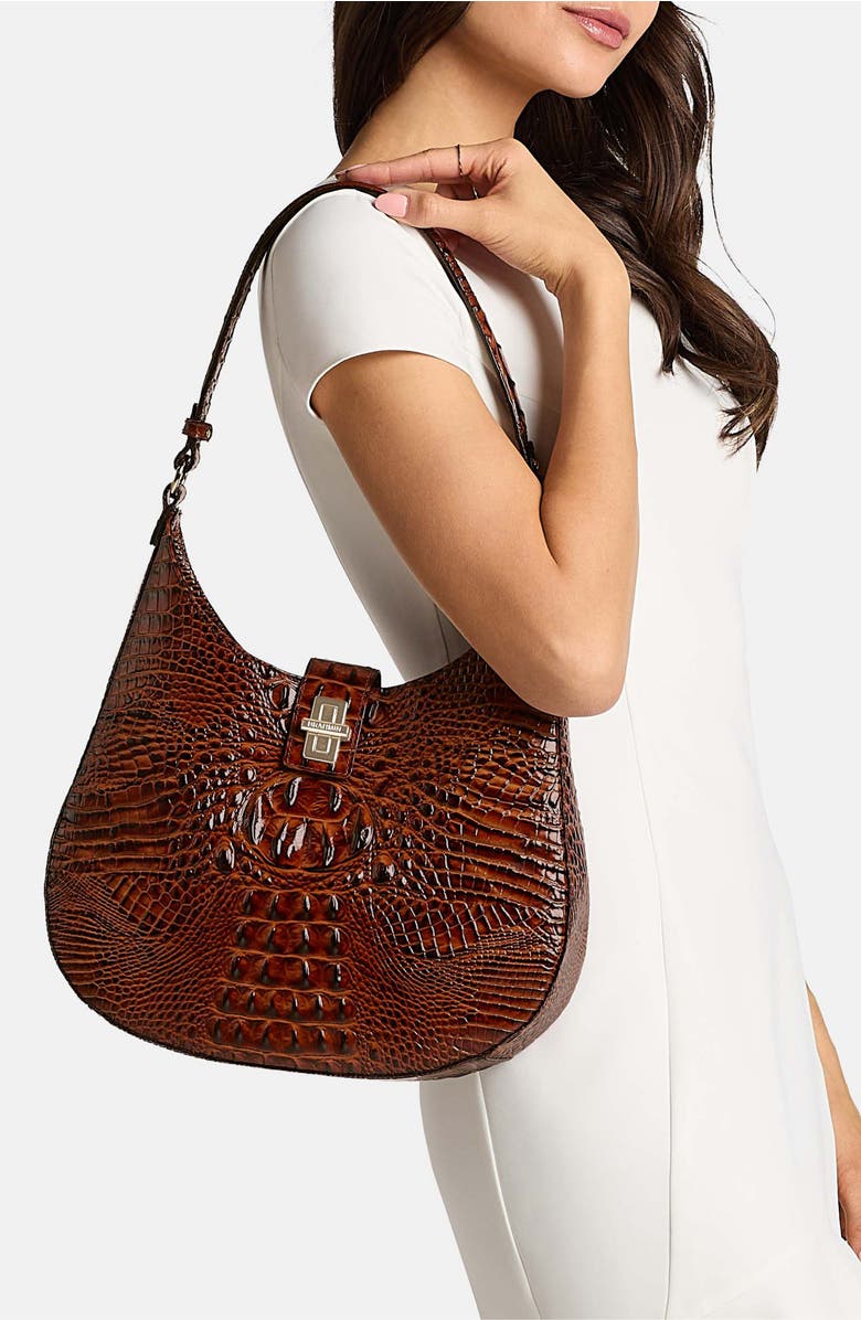 Brahmin Fallon Shoulder Bag, Alternate, color, Pecan