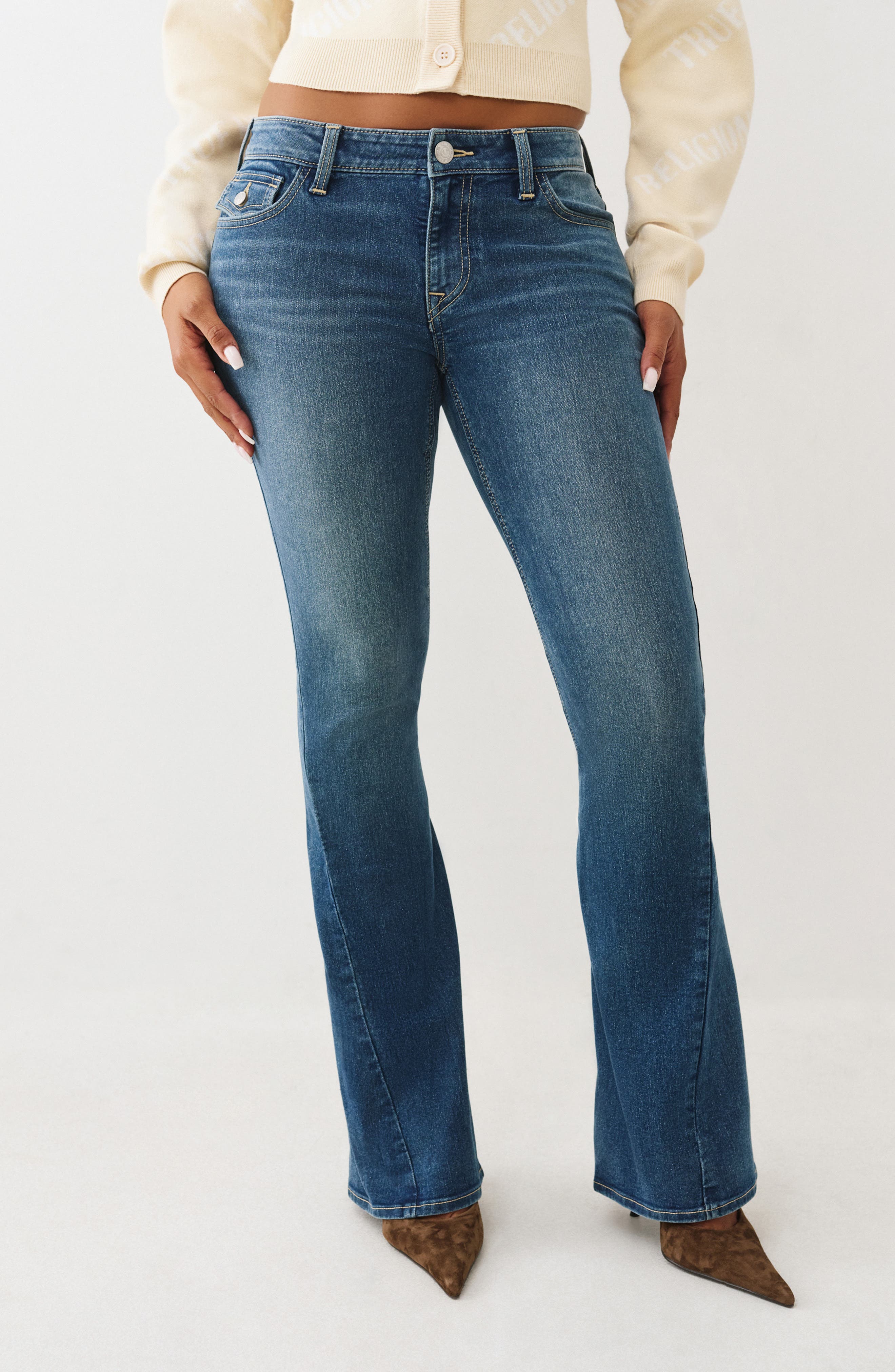 True Religion Joey Low Rise Flare Jeans