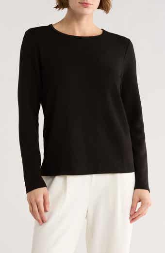 NYDJ Sand Washed Long Sleeve Scuba T-Shirt