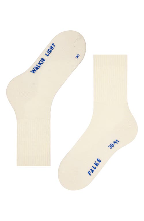 Falke Walkie Light Hiking Socks In Wool White