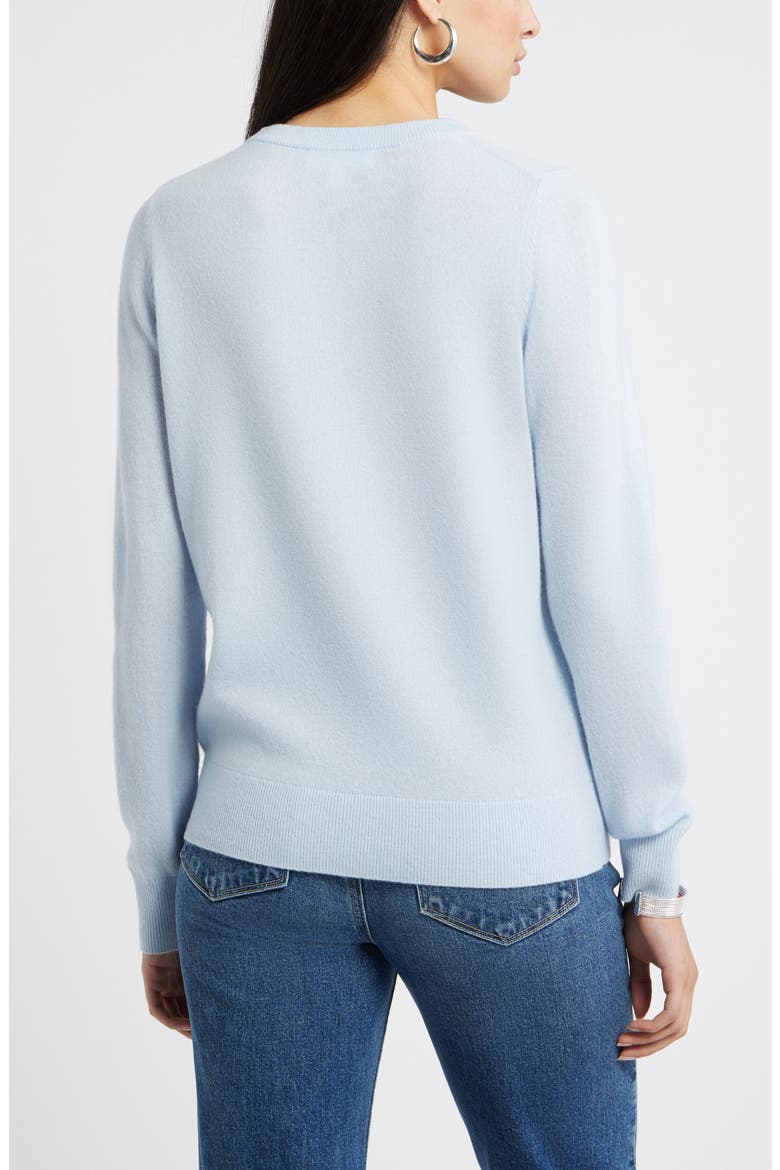 Crewneck Cashmere Sweater, Alternate, color, BLUE SUBDUED