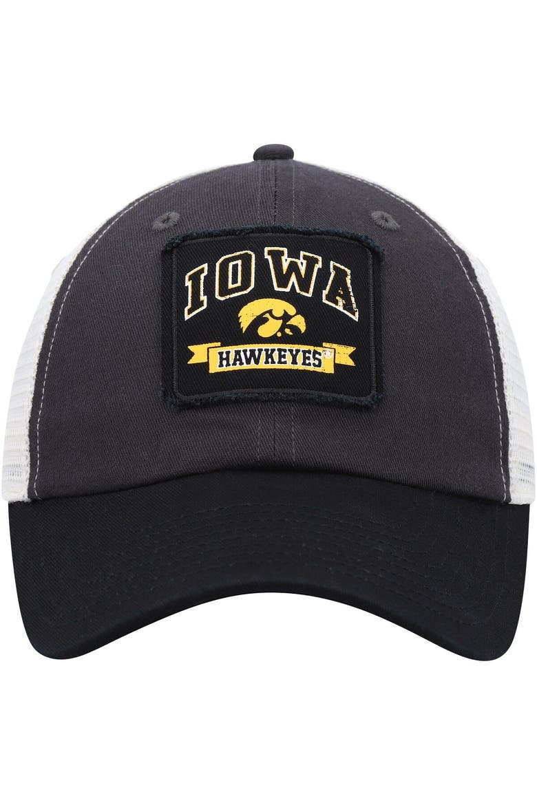 Men's Colosseum  Charcoal Iowa Hawkeyes Objection Snapback Hat, Alternate, color, Charcoal