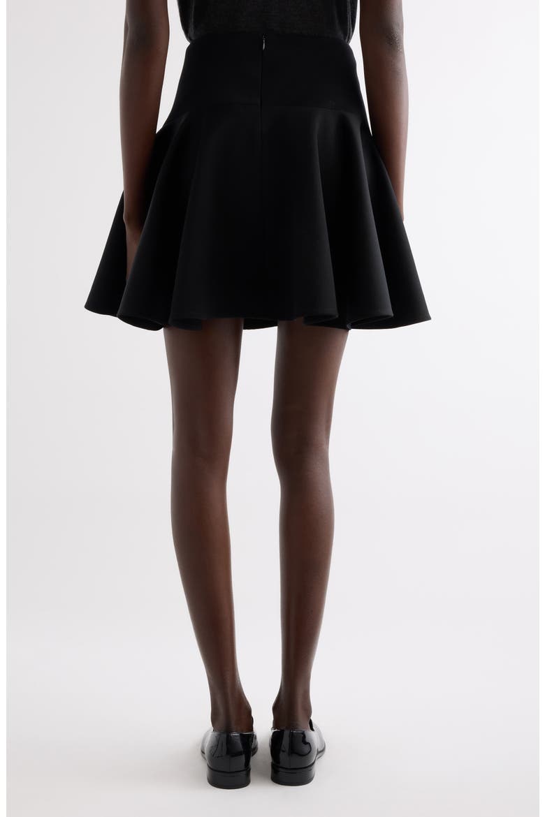 Silk Skater Skirt, Alternate, color, BLACK