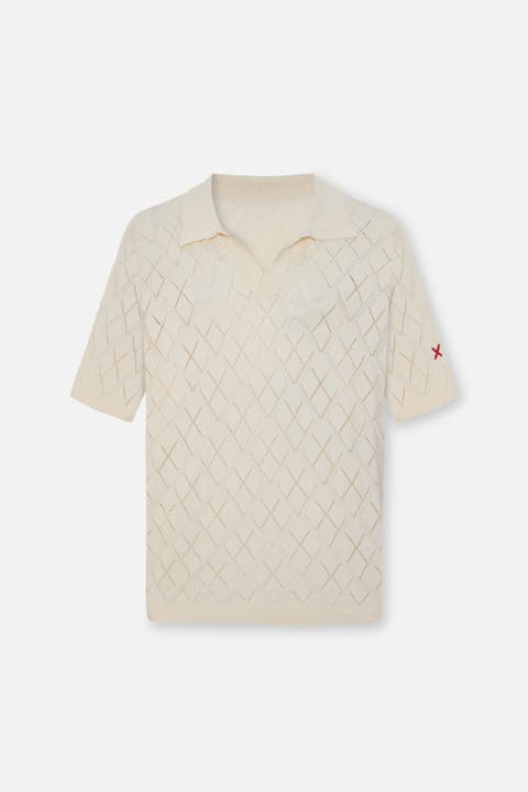 Daydreamers Short Sleeve Knit Polo T Shirt
