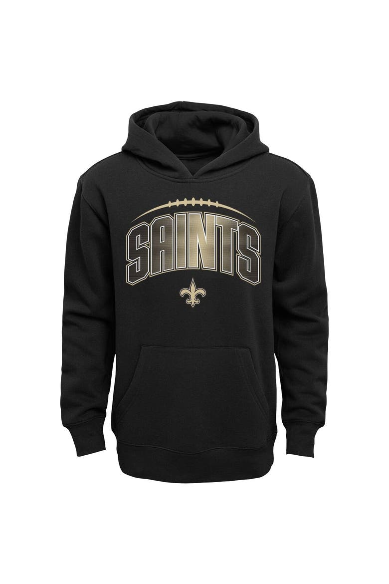 Toddler Black/Heather Gray New Orleans Saints Double-Up Pullover Hoodie & Pants Set, Alternate, color, Black