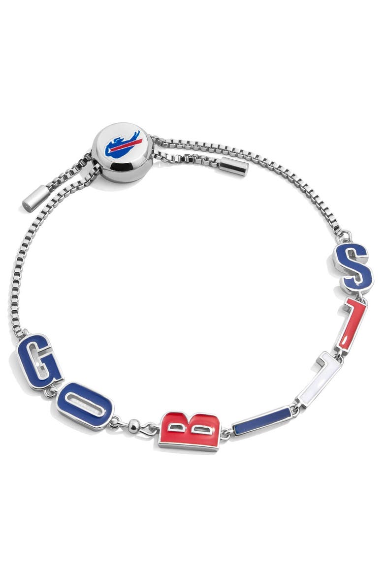 BaubleBar Women's BaubleBar Buffalo Bills Slogan Pull-Tie Bracelet, Main, color,