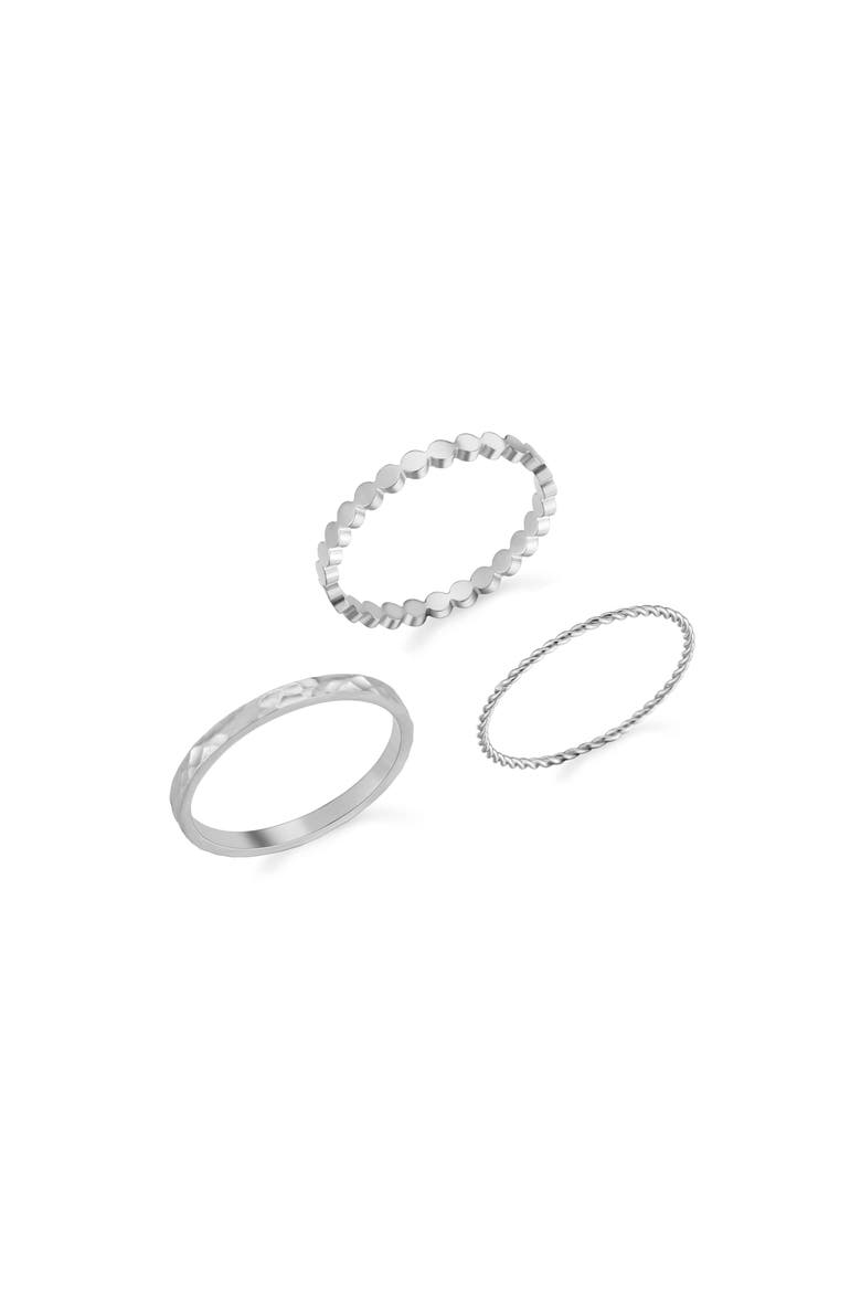 Daily Rings Set, Main, color, Silver