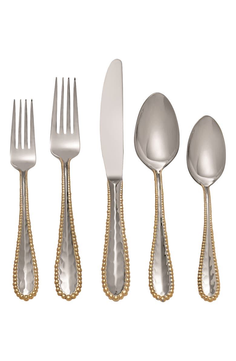 Michael Aram Molten 5-Piece Flatware Set, Main, color, Silver