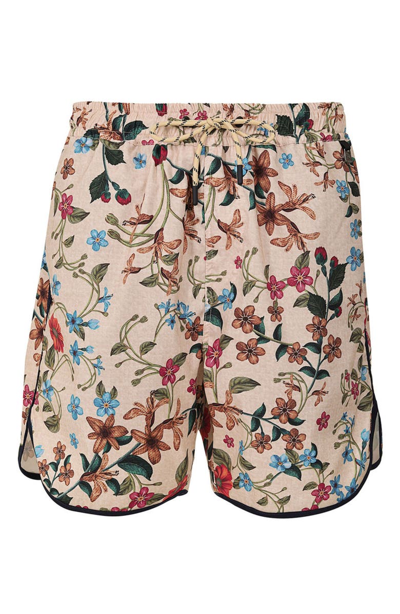 Agua Bendita Liam Swim Trunks, Alternate, color, Beige Multi