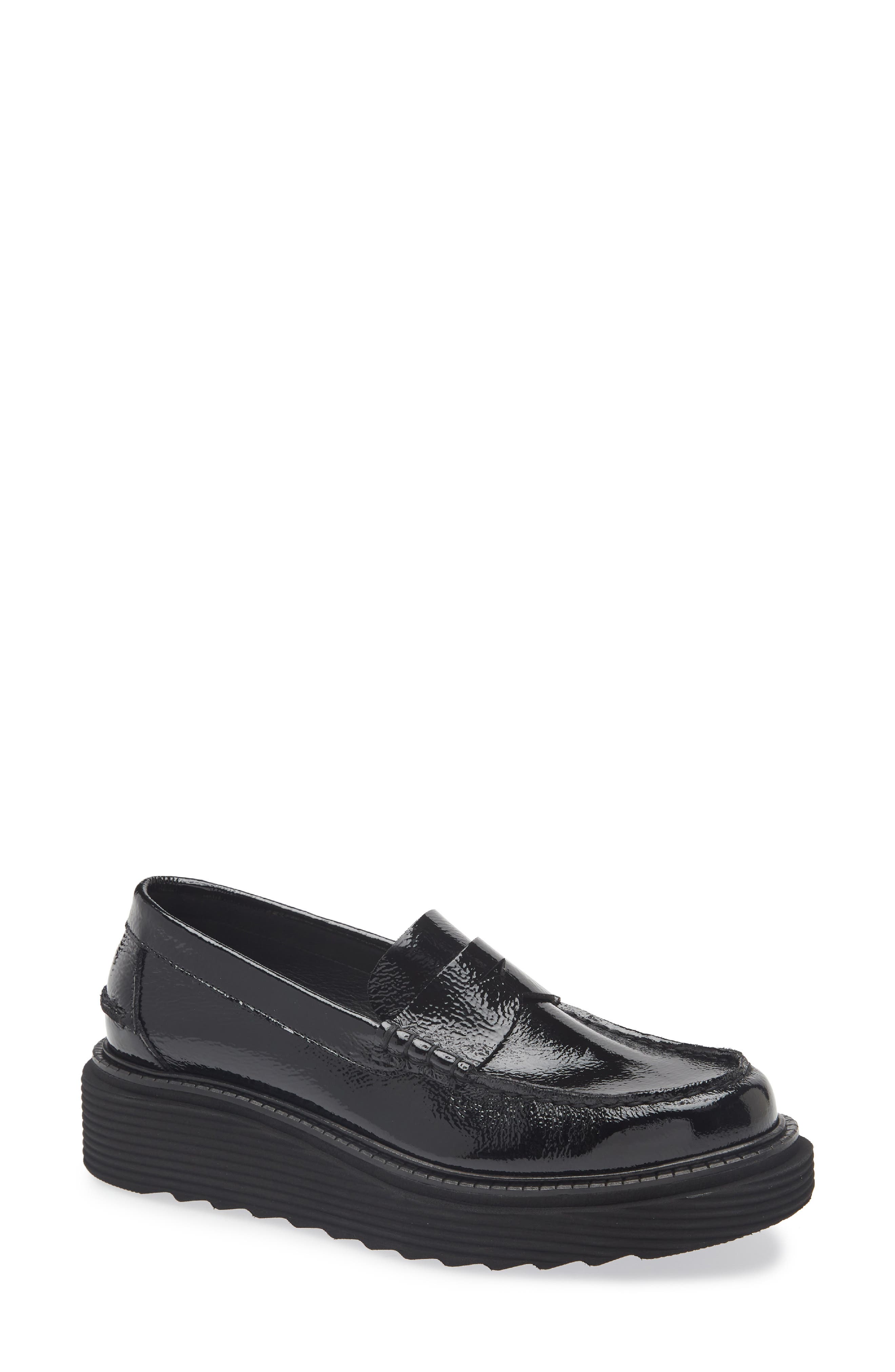 Pedro Garcia Sloan Platform Penny Loafer, Main, color, Black