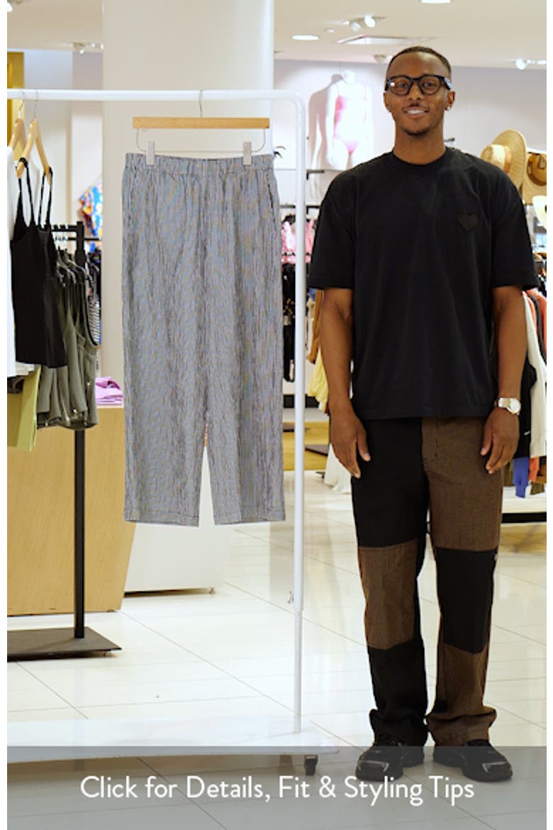 Check Print Wide Leg Ankle Pants video