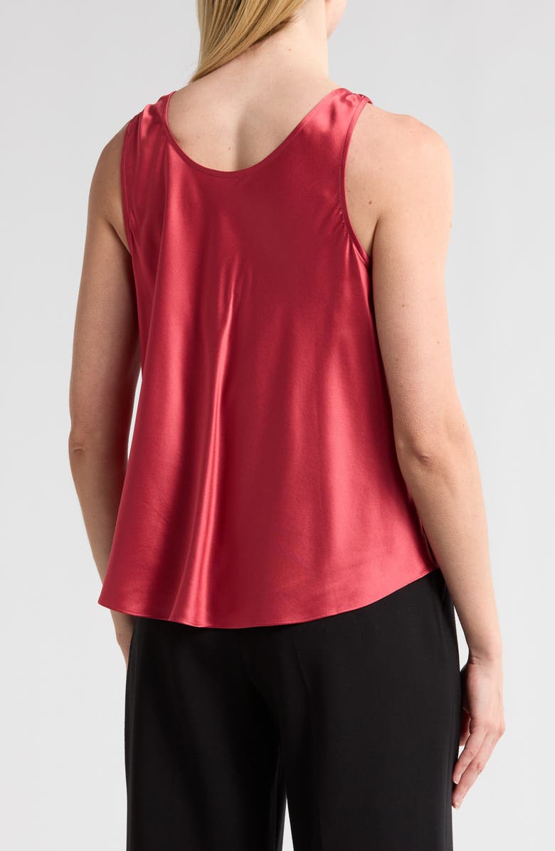 Cinq à Sept Eloise Tie Neck Silk Tank, Alternate, color, Sour Cherry