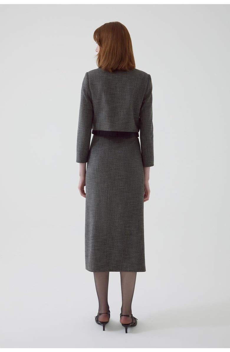 Exquise Amias Cropped Jacket, Alternate, color, Anthracite