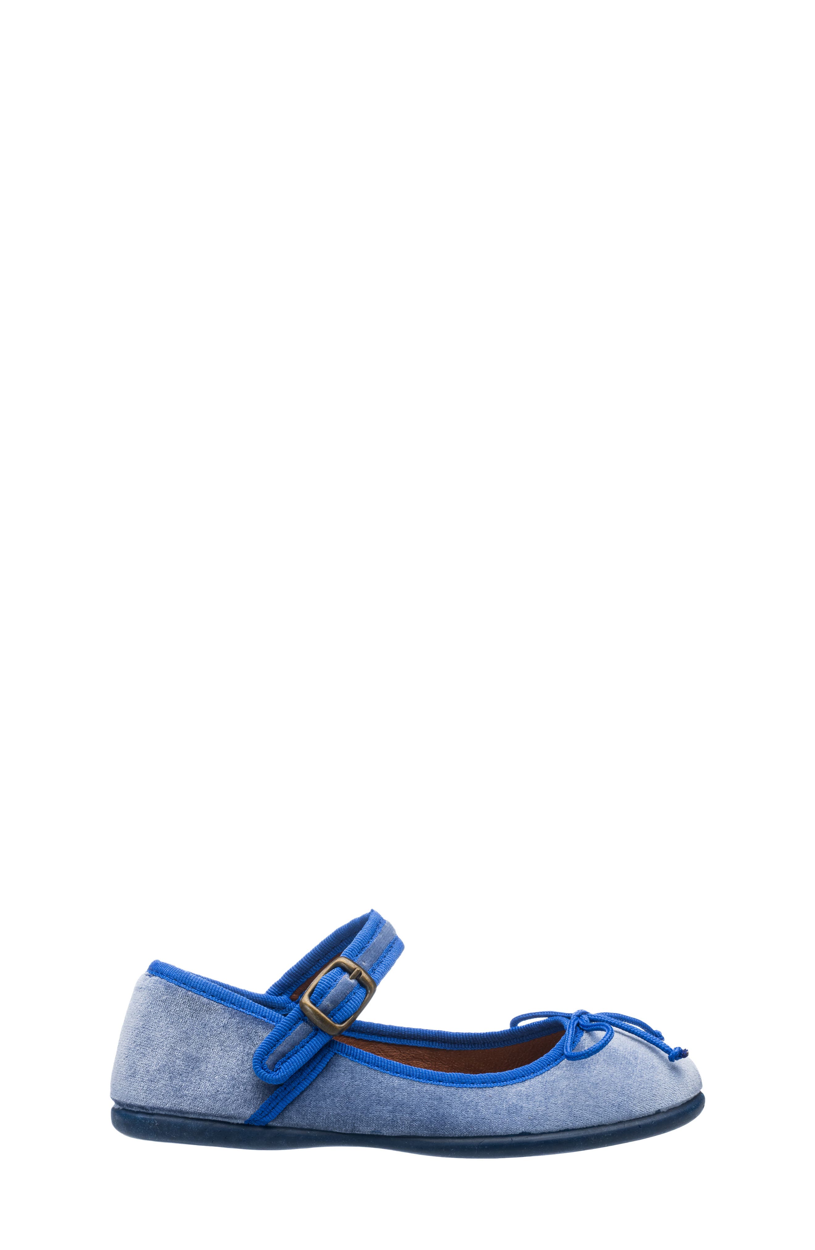 Kids' Elis Velvet Ballerina Mary Jane, Alternate, color, FRENCH BLUE