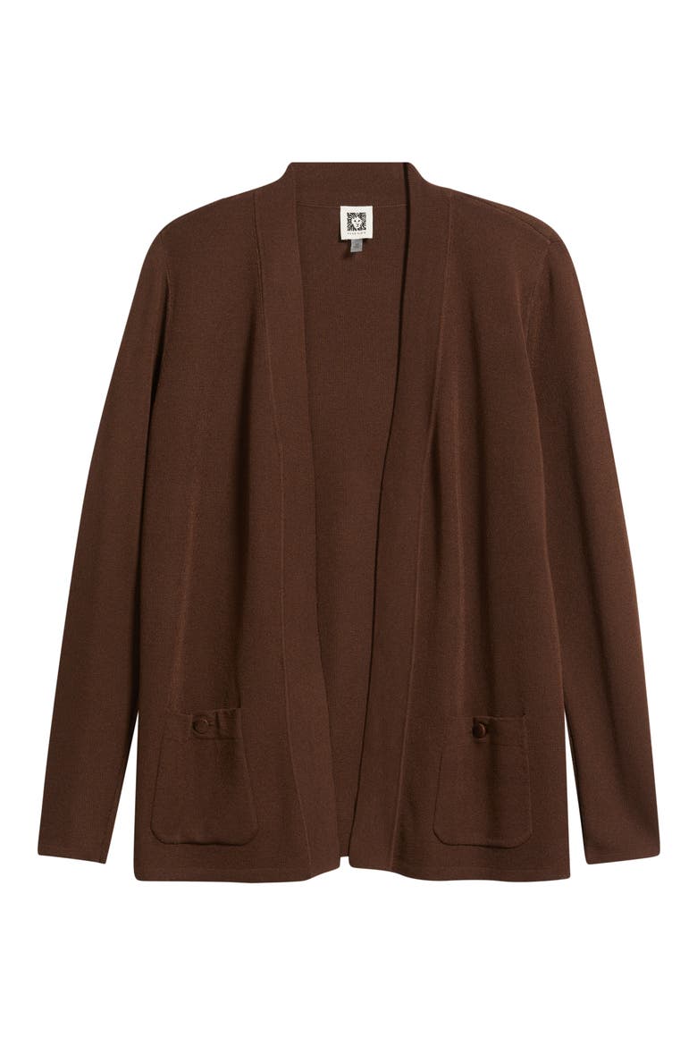 Malibu Open Front Cardigan, Alternate, color, DARK CHOCOLATE