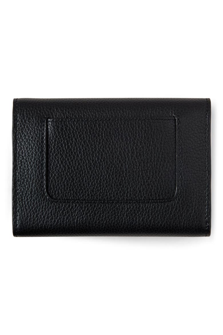 Snap Leather Wallet, Alternate, color, BLACK