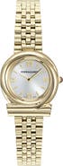 FERRAGAMO Gancini Twisted Bracelet Watch, 28mm