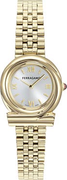 FERRAGAMO Gancini Twisted Bracelet Watch, 28mm