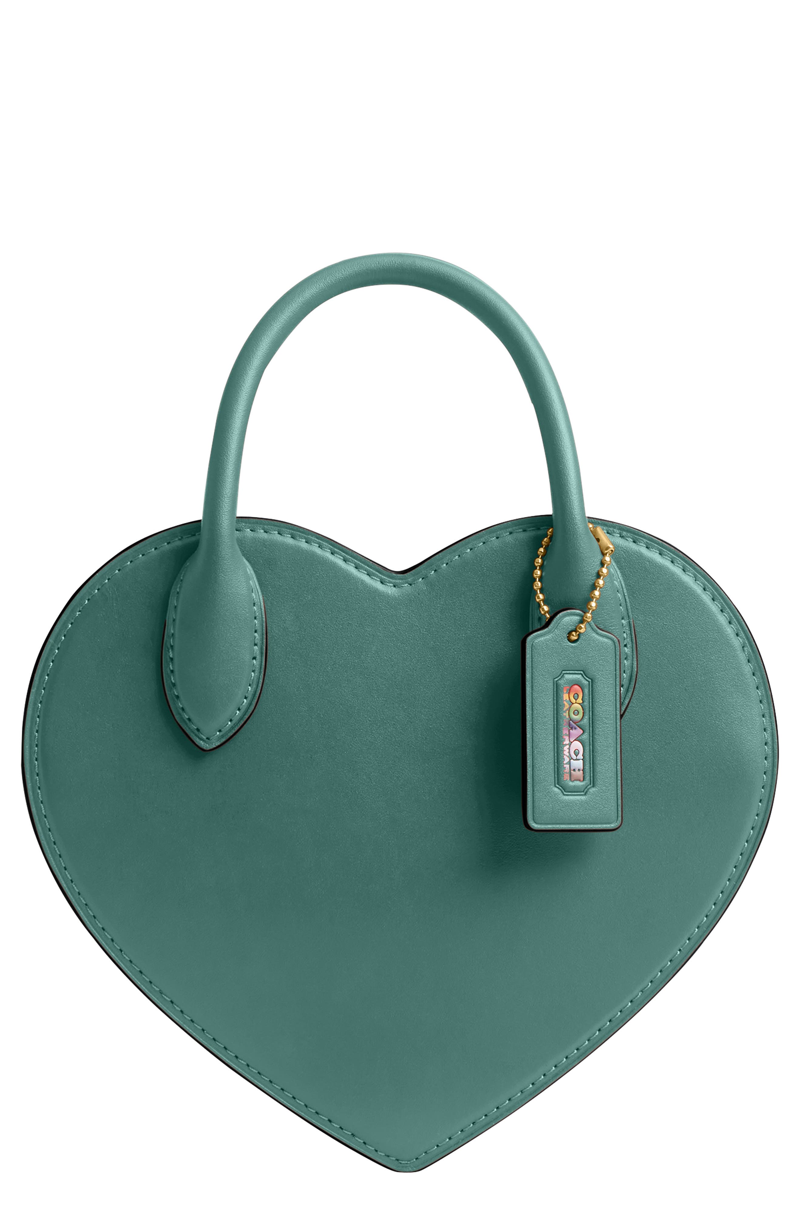 COACH Heart Leather Crossbody Bag, Main, color, 