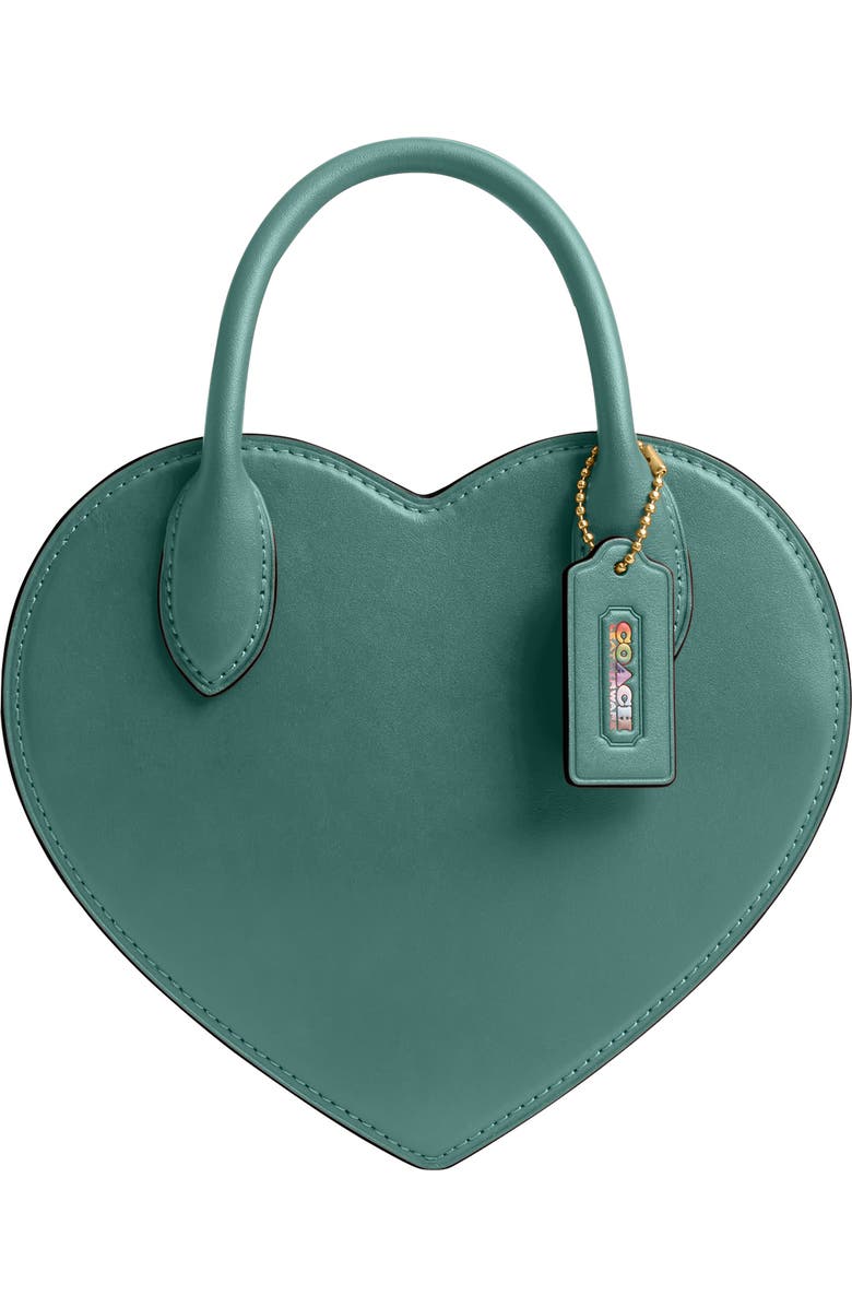 COACH Heart Leather Crossbody Bag, Main, color,