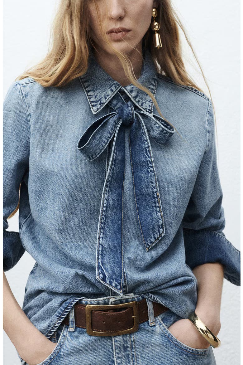 Lana Denim Shirt, Main, color, OPEN BLUE